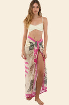 Long colorful sarong with tassels