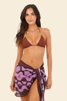 Dark red adjustable triangle top