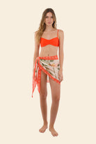 Palm print mini sarong
