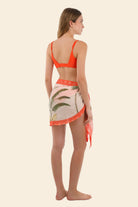 Palm print mini sarong