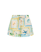 Beachy Print Linen Shorts