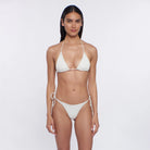 Adjustable triangle top in ivory texture