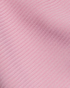 Ribbed pink bandeau top with cream color blocking and removable straps