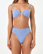 Underwire bikini top with seashell shaped cups and padding