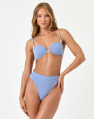 Underwire bikini top with seashell shaped cups and padding