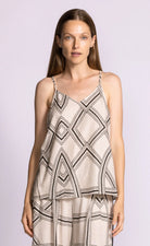 Tank top in abstract print