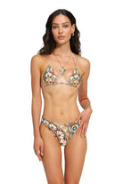 Modest coverage multicolor bikini bottom