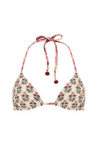 Reversible multicolor triangle bikini top