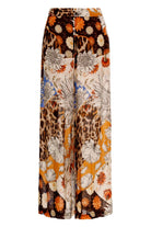 Wide leg pants with elastic waist and drawstring. 