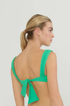  Emerald Green Twist Front Top