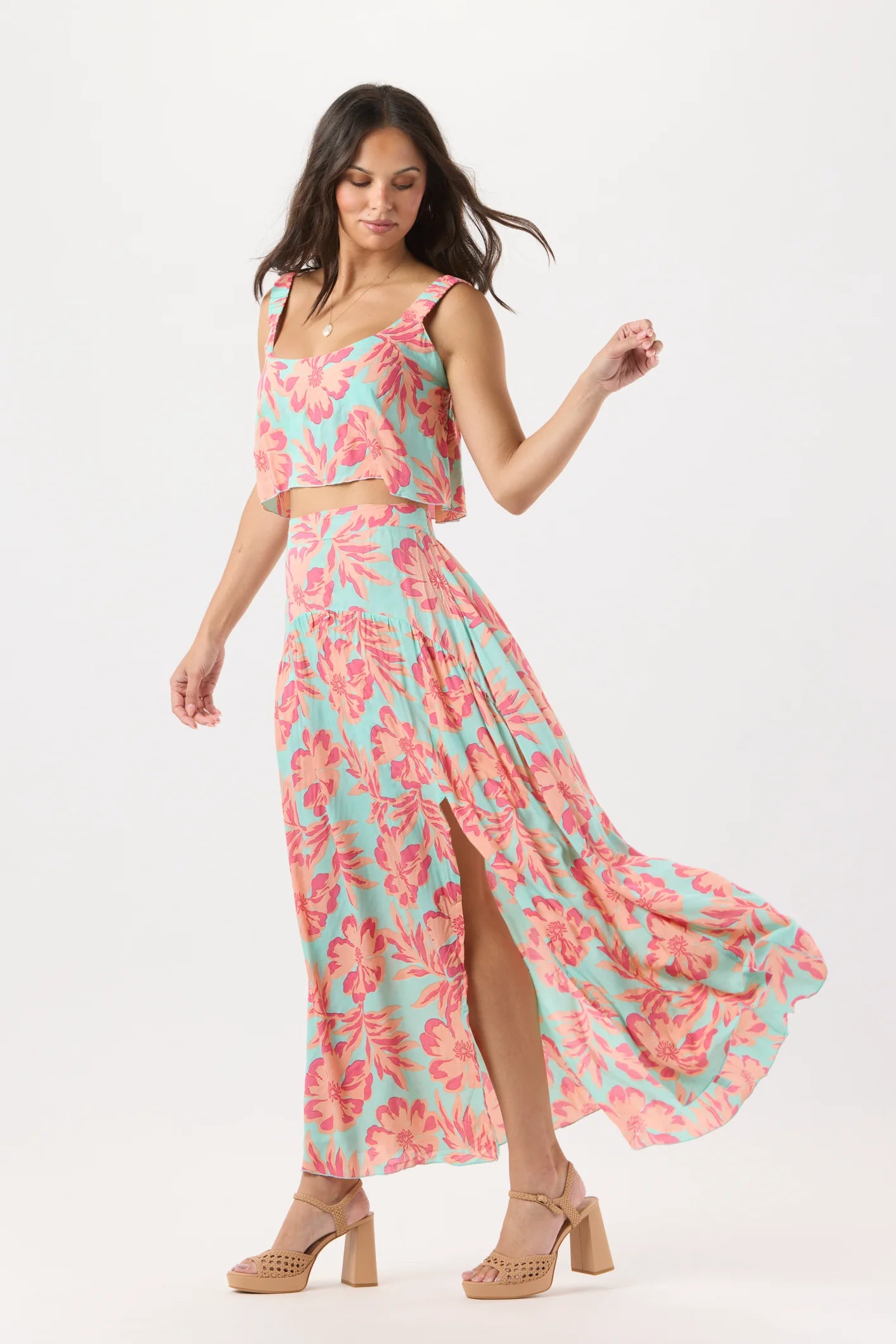 One size floral print skirt