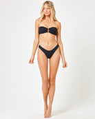 Black V-Cut Ribbed Bottom