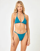 Ribbed Blue Skimpy Bottom 