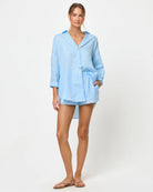 Sky Blue Collared Coverup
