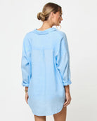 Sky Blue Collared Coverup