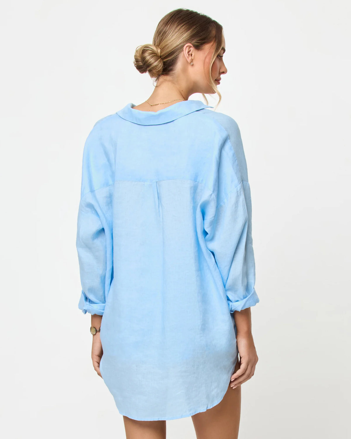 Sky Blue Collared Coverup