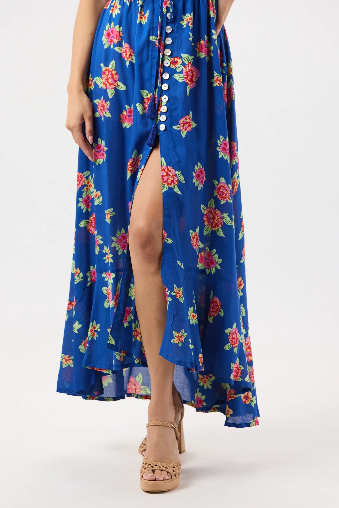 Hawaiian Print Maxi Dress