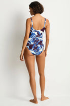 Printed Cross Front Tankini Top