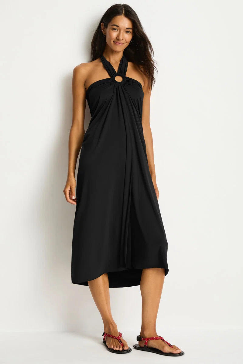Black Ring Detailed Maxi Skirt