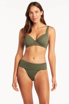 Dark Green Underwire Bra Top