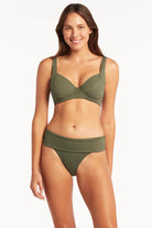 Dark Green Underwire Bra Top