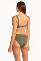 Dark Green Underwire Bra Top
