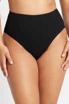 Black High Waist Crinkle Bottom
