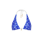 Adjustable triangle top in blue print