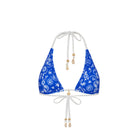 Adjustable triangle top in blue print