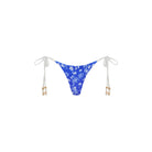 Blue printed bottoms with white tie sides