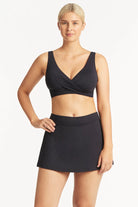 Dark navy swim skirt