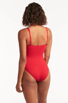 Red Twist Front One Piece 