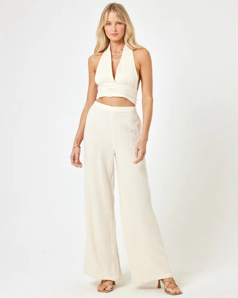Wide Leg Cotton Pants