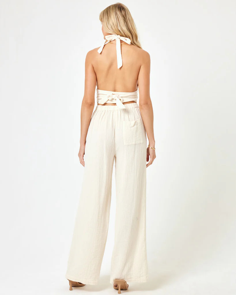 Deep Plunging Cotton Crop Top 