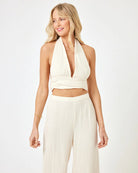 Deep Plunging Cotton Crop Top 