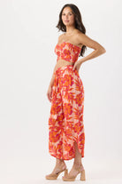 Drawstring Pant With Hawaiian Flower Print