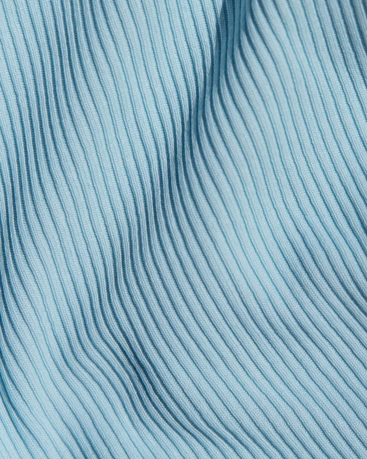 Ribbed Light Blue Bandeau Bikini Top