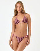 Reversible triangle top with crochet trim