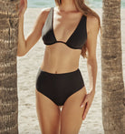 High Waist Black Bikini Bottom 