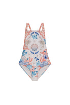 Girls one piece in colorful sea inspired print
