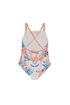 Girls one piece in colorful sea inspired print
