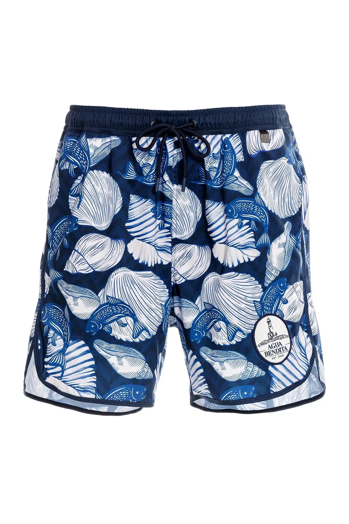 Printed blue men's trunks
