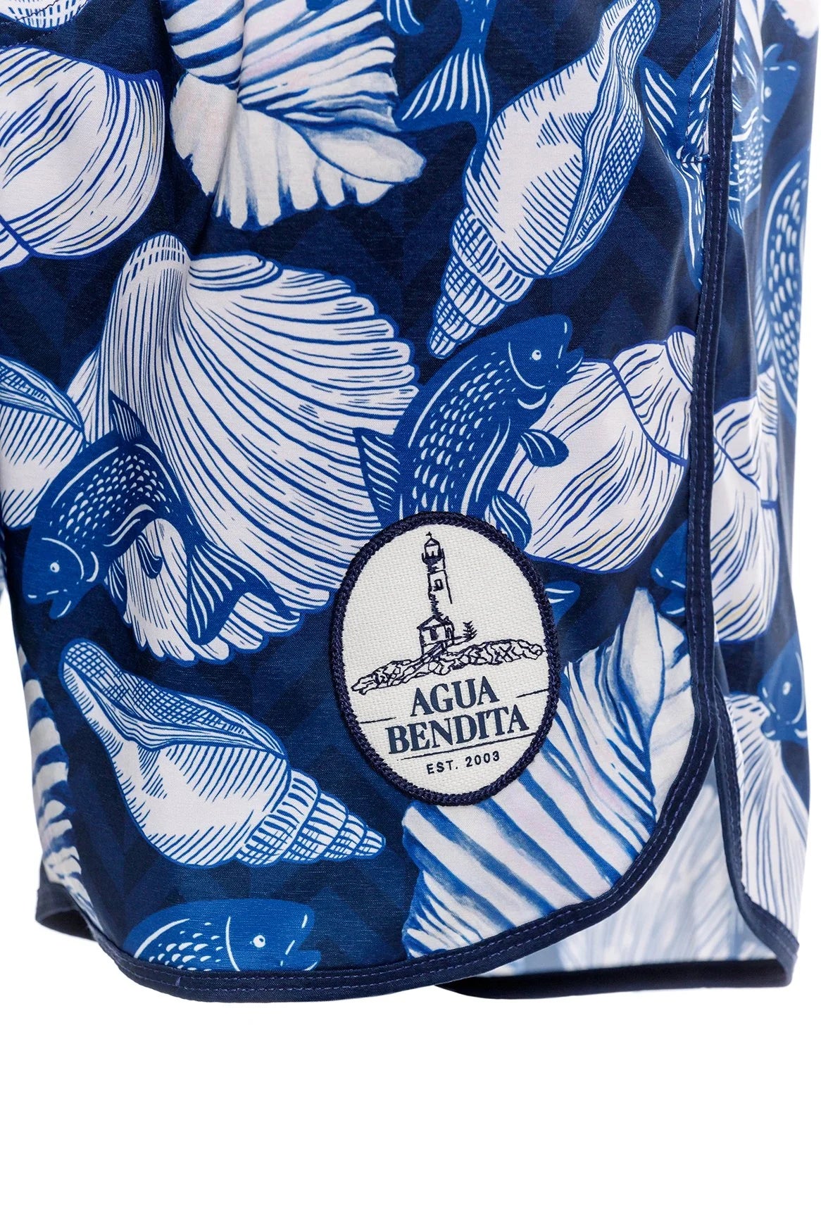Printed blue men's trunks