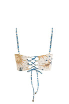 Colorful bandeau top with reversible prints