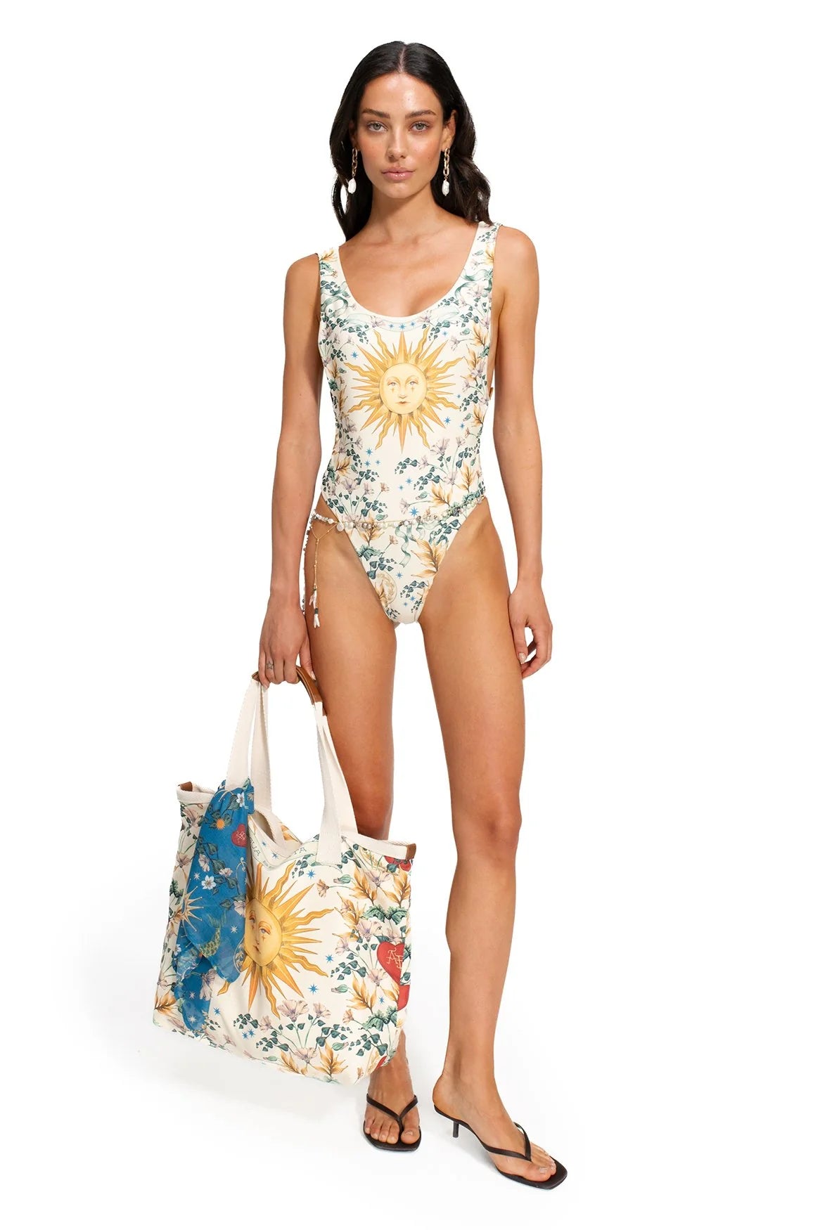 Reversible solstice print one piece