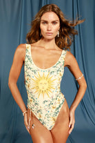 Reversible solstice print one piece