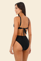 Black v-neck bikini top