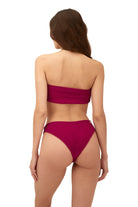 Ring front bandeau with texture in Raspberry