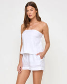 White Linen Shorts