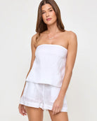 White Linen Shorts